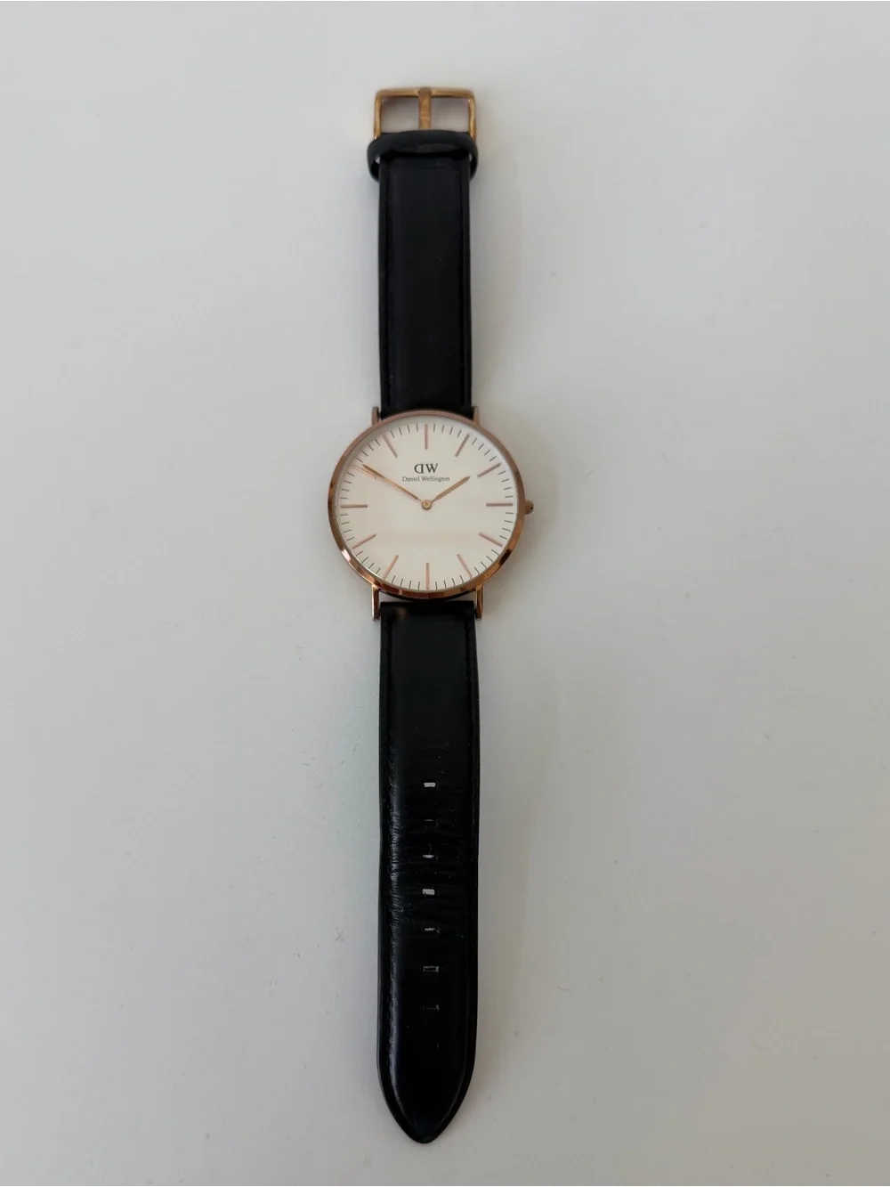 Daniel Wellington Classic Sheffield 40mm Watch in Rose Gold & Black Leather
